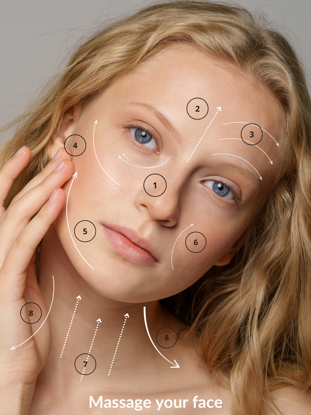 massage du visage pour stimuler la production de collagène